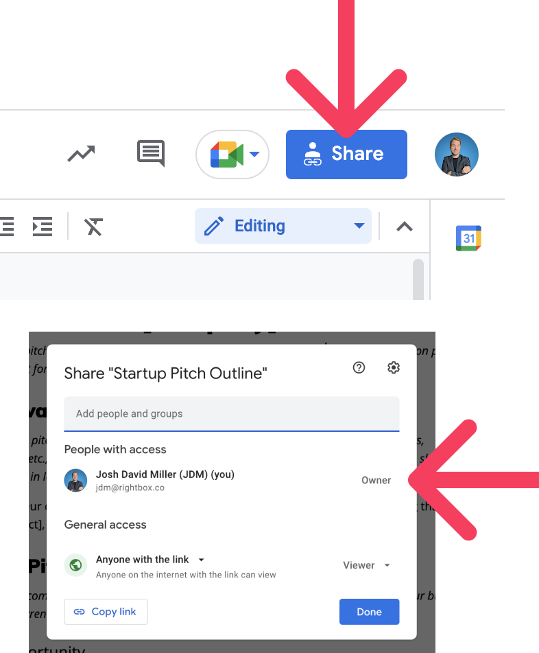 how to share in google slides